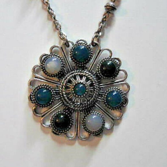 Lucky Brand Jewelry - Lucky Brand Boho Medallion Floral Necklace